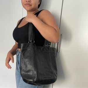 Black Roots leather bag